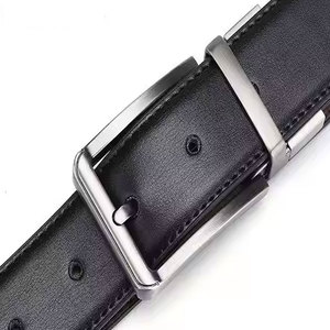 Ceinture en cuir de vachette véritable personnalisée avec logo pour hommes, boucle ardillon, ceinture de fitness – Produit tendance avec support d'usine - Product Image 5