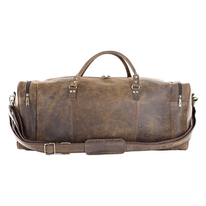 Sac de voyage en cuir véritable 100% personnalisable grande capacité avec logo personnalisé pour hommes et femmes, sac de week-end - Product Image 2