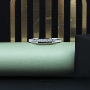 Geometric 925 silver chain Minimalist design link <b>bracelet</b> Unisex everyday wear - Product Image 4