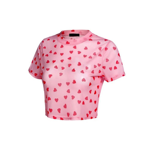 New Design Women's Crop <b>Tops</b> Customize Wholesale High Quality Tees Shirts Ladies Summer Crop <b>Tops</b> Sexy Cropped T-Shirts - Product Image 3