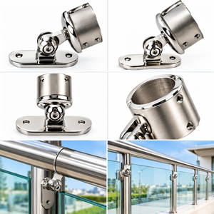 Soporte de Pared Moderno de Acero Inoxidable para Pasamanos, Soporte de Metal Cepillado para Barandilla de Escalera, para Balcón, Terraza o Puente - Product Image 6