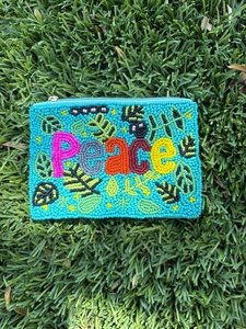 Lightweight and Compact Softball Beaded Coin Purse Handmade Round Sports Zip Wallet with Wrist Chain Game Day <b>Mini</b> <b>Pouch</b> Team - Product Image 4