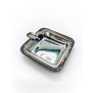 Cendrier de luxe en métal argenté, coupe-vent en acier inoxydable, design classique, personnalisable avec logo sur mesure – Meilleure vente - Product Image 3