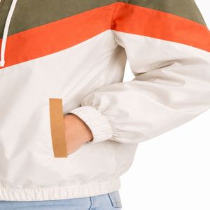 Chaqueta Cortavientos de Nailon para Mujer de Alta Calidad, Chaqueta de Moda para Exteriores con Bloques de Color, Manga Larga, para Invierno, con Cierre Completo, Resistente al Viento y con Capucha - Product Image 6