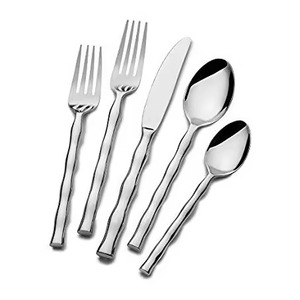 Ensemble de couverts en métal de style contemporain, cuillère, fourchette, couteau en acier inoxydable, ensemble de couverts modernes pour la cuisine - Product Image 5