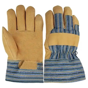 Guantes de Trabajo de Cuero Vacuno de Primera Calidad, Duraderos, con Puño Reforzado de Goma, Protección Industrial, Estilo Canadiense - Product Image 1
