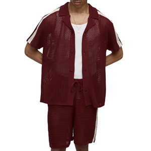 Camisetas y Pantalones Cortos de Moda 2026, Estampado Casual, Secado Rápido, Tejido de Felpa, Cintura Elástica, Hombros Caídos, Estilo Holgado, Otoño, para Hombre - Product Image 1