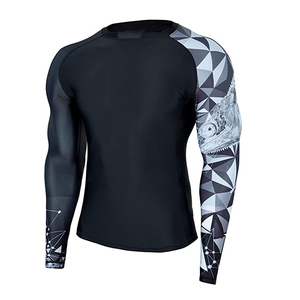 Best Quality Wholesale Rash Guard Customized Long Sleeve Rush Guard Stretch Fitness Quick Dry Swim Wear Rash Guard - Product Image 4