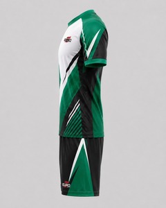 Conjunto de Uniforme de Fútbol Personalizado para Hombre, Equipación Deportiva Transpirable de Secado Rápido con Rayas Rosas y Negras, Uniforme de Fútbol OEM ODM - Product Image 6