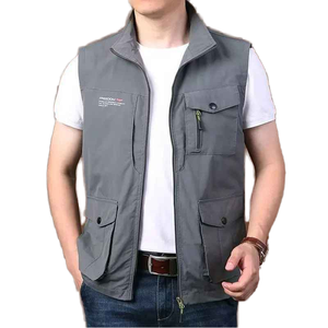 เสื้อกั๊กผู้ชายแห้งเร็วแบบลำลอง, เสื้อแจ็คเก็ตแขนกุดหลายกระเป๋าขนาดใหญ่6XL PCS-R-154ผ้าแคนวาสไซส์2025ฤดูใบไม้ผลิฤดูร้อน - Product Image 1