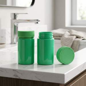Contenants ronds en PET de 8 oz avec bouchon à visser à l'épreuve des enfants, couleur personnalisée pour biscuits, bonbons et vitamines, origine Vietnam - Product Image 4
