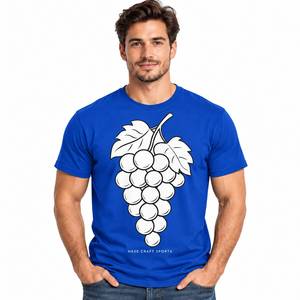 HASE CRAFT SPORTS Herren Blaues Kurzarm-T-Shirt mit Rundhalsausschnitt, Locker Geschnitten, Umweltfreundlicher Oxford-Stoff, 100% Baumwolle, Lässiges T-Shirt - Product Image 1