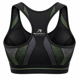 Soutien-gorge de sport pour femme à sublimation, meilleur prix, haute performance, dos nageur, logo frontal, séchage rapide, respirant, vente en gros, haute qualité - Product Image 2