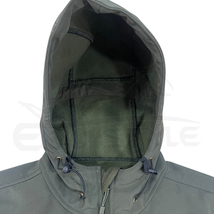 Chaqueta Softshell al por Mayor, Color Verde Oliva Oscuro, Cierre Frontal, para Senderismo, Trabajo, Personalizable, Impermeable, con Capucha, para Hombre, Cortavientos de Invierno - Product Image 2