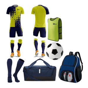 Tenues de football complètes de qualité supérieure pour l'entraînement professionnel, design sportif, respirantes, légères, anti-humidité, manches courtes - Product Image 1
