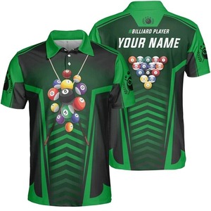 Camiseta de Billar para Hombre, Manga Corta, Color Sólido, Nombre Personalizado, Secado Rápido, Poliéster/Algodón, Diseño Deportivo Informal - Product Image 3