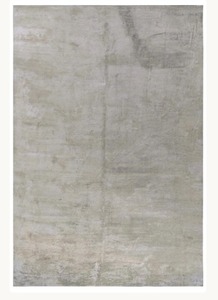 Handwoven Ivory Silk Rug – Modern Minimalist Plain Carpet - Product Image 1
