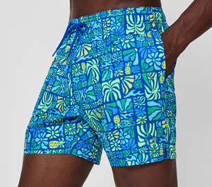 Shorts de Baño Ecológicos con Estampado de Flores y Colores Personalizados, Traje de Baño para Hombre en Spandex/Poliéster, Venta al Por Mayor - Product Image 4