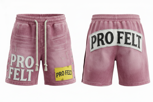 Pantalones Cortos Deportivos de Estilo Urbano para Gimnasio, Playa y Correr, con Detalles de Parches, Estilo Desgastado, Vintage, Cintura con Cordón, 100% Algodón - Product Image 4