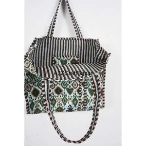 Bolso Tote de Algodón a Rayas Vintage de Lujo de Alta Gama para Mujer, con Asa Larga, Ideal para Viajes de Verano, Playa, Almacenamiento y Exhibición - Product Image 6