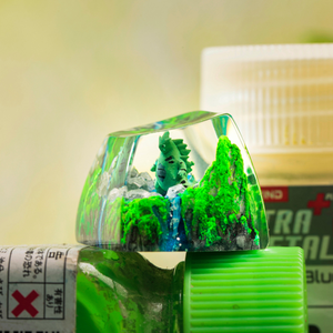 Teclas Artesanales Bosque Místico, Teclas Artesanales Personalizadas, Teclas Anime Lindas, Teclas Verdes, Juego de Teclas, Teclas de Madera - Product Image 6