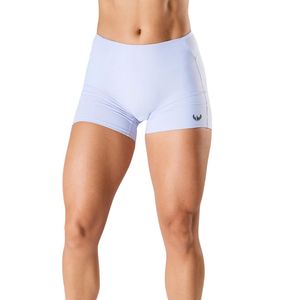 Shorts de compression taille basse bleu clair pour femme, extensibles, pour la gym, l'entraînement, la course, le yoga, le fitness et le sport - Product Image 1