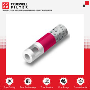 Stock disponible – Filtre à cigarettes manuel en acétate de cellulose encastré Truewell de haute qualité avec triple charbon, personnalisable - Product Image 2