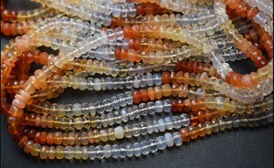 Natural Mexican Fire <b>Opal</b> Faceted Rondelle Gemstone Beads Strand for Jewelry Making <b>Necklace</b> Bracelet Earrings Wholesale - Product Image 3