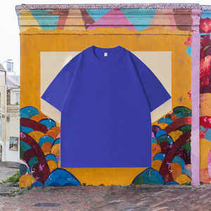 T-shirt en coton de haute qualité 270 g/m² pour homme, coupe classique, tricoté, avec logo personnalisé imprimé en sérigraphie, manches courtes, décontracté, vente en gros OEM - Product Image 3