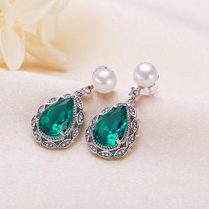 Bijoux Zhuji, vente en gros haut de gamme, boucles d'oreilles en forme de goutte d'eau Liujing S925, perles d'eau douce véritables, boucles d'oreilles pendantes, bijoux de niche à la mode - Product Image 5