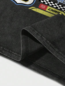 T-shirt uni en coton 100% de haute qualité, surdimensionné, épais, impression graphique personnalisée, t-shirt lourd pour homme, unisexe - Product Image 5