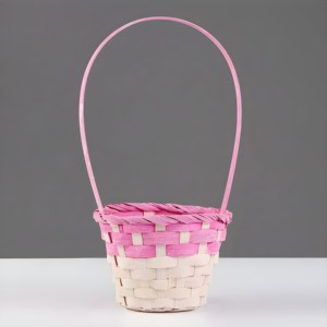 Cesta de bambú para niña de las flores, hermosa cesta natural tejida a mano para dama de honor, gran calidad - Product Image 3