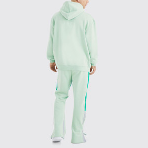 Conjunto de Sudadera con Capucha y Pantalones Acampanados para Hombre, con Logotipo DTG, Bordado, Efecto Desgastado por el Sol y Lavado Ácido - Product Image 2