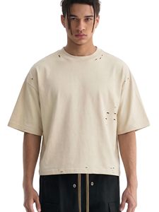 เสื้อยืดทรงบ็อกซี่ฟิตคุณภาพสูงสำหรับผู้ชาย ผ้าสโตนวอช โพลีเอสเตอร์คอตตอนเนื้อหนา สไตล์สตรีทแวร์ลำลอง ไซส์หลากหลาย - Product Image 2
