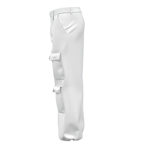 Pantalon cargo pour homme, coupe droite, 100% coton, décontracté, en toile, écologique, protection UV, respirant, léger, taille mi-haute, fermeture éclair - Product Image 6