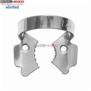 Pinza de dique de goma endodóntica, instrumento dental manual para aislamiento dental y tratamiento de conducto radicular, acero inoxidable alemán - Product Image 4