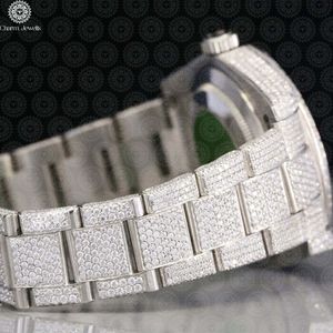Reloj de Lujo para Mujer Charm Jewels, Caja de Acero Inoxidable, Movimiento de Cuarzo Analógico, Cristal de Zafiro, Esfera Redonda de 40 mm - Product Image 3