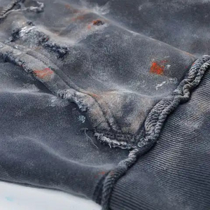 Nouvel arrivage : Sweat à capuche pour homme, personnalisable avec logo, grammage lourd, effet vintage et délavé à l'acide, grandes tailles, prix abordable - Product Image 4