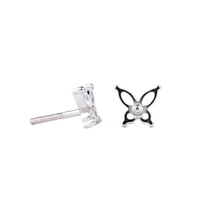 Pendientes de Mariposa con Moissanita, Color DEF, Claridad VS VVS, Certificación IGI, Oro Sólido de 10K, 14K, 18K, Diamantes de Laboratorio Marquise y Redondos - Product Image 6