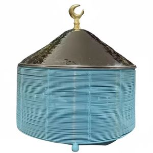 Calentadores de Comida de Acero Inoxidable con Corte Láser de Lujo, Acabado de Rejilla Geométrica, Olla Real Estilo Marroquí, Cazuelas - Product Image 2