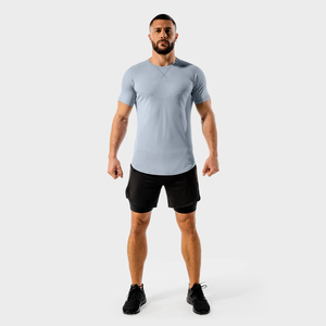 Camiseta Deportiva para Hombre, Corte Ajustado, Manga Corta, Ligera, Cuello Redondo, para Gimnasio, Entrenamiento, Running, Fitness - Product Image 1
