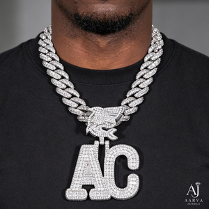 Collar con Colgante de Moissanita en Plata 925 de AARVA JEWELS, Chapado en Rodio, Cadena Estilo Hip Hop, Unisex, Regalo de Aniversario, Joyería de Moda - Product Image 2