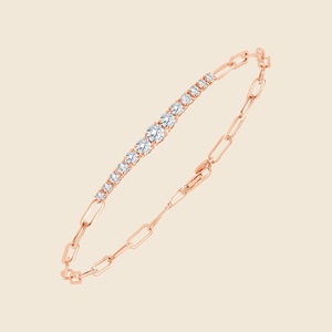 <b>Adjustable</b> Silver Chain DEF VVS VS Lab Diamond <b>Bracelet</b> 8 Gram Women's Round Brilliant Cut 2 Carat Vala Brothers - Product Image 3