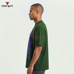 Camisetas de Hombre 2026, Estilo Urbano, Oversize, con Logotipo Personalizado Serigrafiado, 100% Algodón, Diseño con Letras - Product Image 3