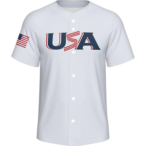 Camiseta Deportiva Clásica Blanca de Malla con Detalle de Estrella en la Manga, Personalizable, Unisex, con Botones en la Parte Delantera - Product Image 1