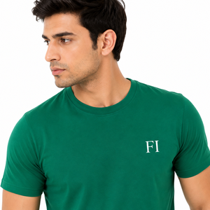 T-shirts pour hommes en coton doux à col ras du cou, coupe moderne, vêtements décontractés, fournisseur OEM ODM, marque privée, commandes en gros, États-Unis - Product Image 3