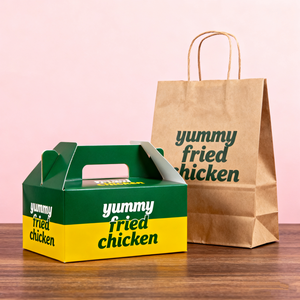 Factory Price Biodegradable Eco-Friendly Disposable Fast Food Packaging <b>Box</b> for Hamburger Fries Fried Chicken Takeout Large - Product Image 1