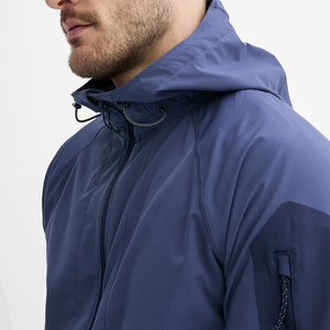 OEM Spring <b>Men</b> Outdoor Lightweight Hooded Breathable Windbreaker <b>Jackets</b> Custom <b>Light</b> Waterproof Cotton Shell Double <b>Jacket</b> - Product Image 6