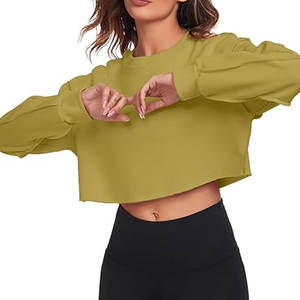 Sudadera corta de diseño moderno para mujer, ajustada, en venta, colores y tallas personalizadas. - Product Image 5