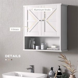 White Bathroom Cabinet/Shelves Wall-mounted Storage Solution - Product Image 2